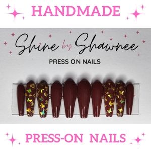 Handmade Luxury Press-On Nails | Sturdy & Reusable | CHOCOLATE BROWNIE
